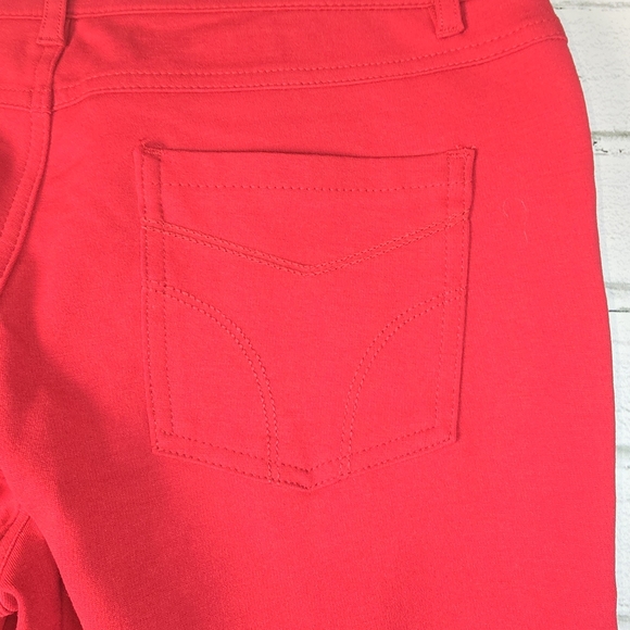 Shinestar Red Skinny Pants STRETCH CUFFED ANKLE POCKETS WOMENS SIZE 1X - Picture 5 of 7